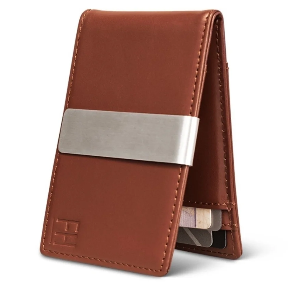 Brown Leather Money Clip